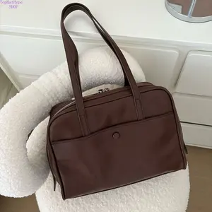 2026 New Korean Style Pillow Tote Bag for Women, Vintage Single Shoulder Bag, Large Capacity Top Handle Handbag, Soft Casual Work Commute Purse with Classic Retro Design Perfect for Office, Daily Commute, School, Shopping & Everyday Outfits