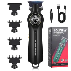 Portable Hair Clipper for Men, Rechargeable Electric Hair Trimmer with Guide Combs, Home Grooming Kit for Beards and Hair