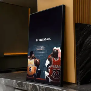 [NO FRAME] Legendary Basketball Icons Wall Art, Motivational Sports Quote Poster, Inspirational Athlete Wall Decor