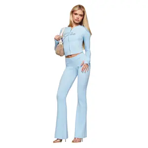 BLARE KNIT TRACKPANT - BLUE