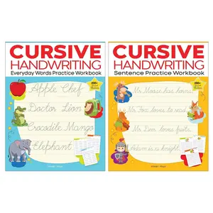 Cursive Handwriting: Everyday Letters and Sentences: Level 2 Practice Workbooks For  (Set of 2 Books) - Paperback