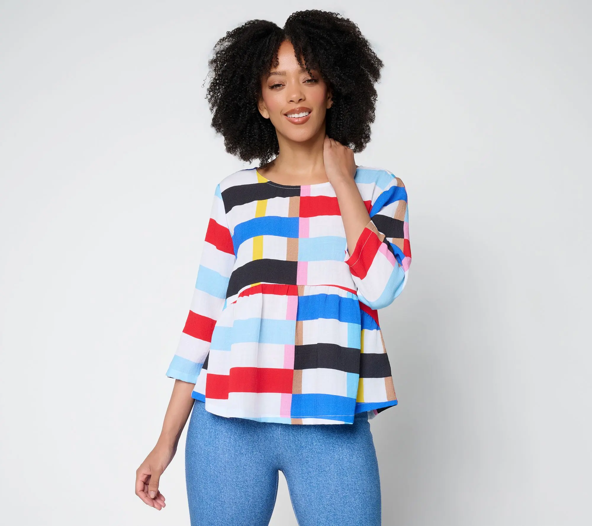 Airee by Aimee Kestenberg A-Line Top with Flounce Hem