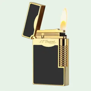 [Lacquer] Black Lacquered Gold Dupont Lighter 125g best gift for father husband