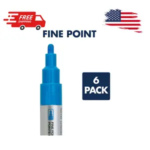 Dry Erase Markers, Whiteboard Markers, Fine Tip, White and Neon Colors, 6 Pack