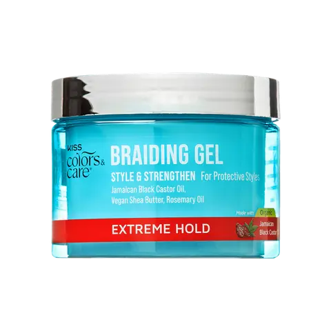 Kiss Colors & Care Braiding Gel, Extreme Hold, 6 oz.