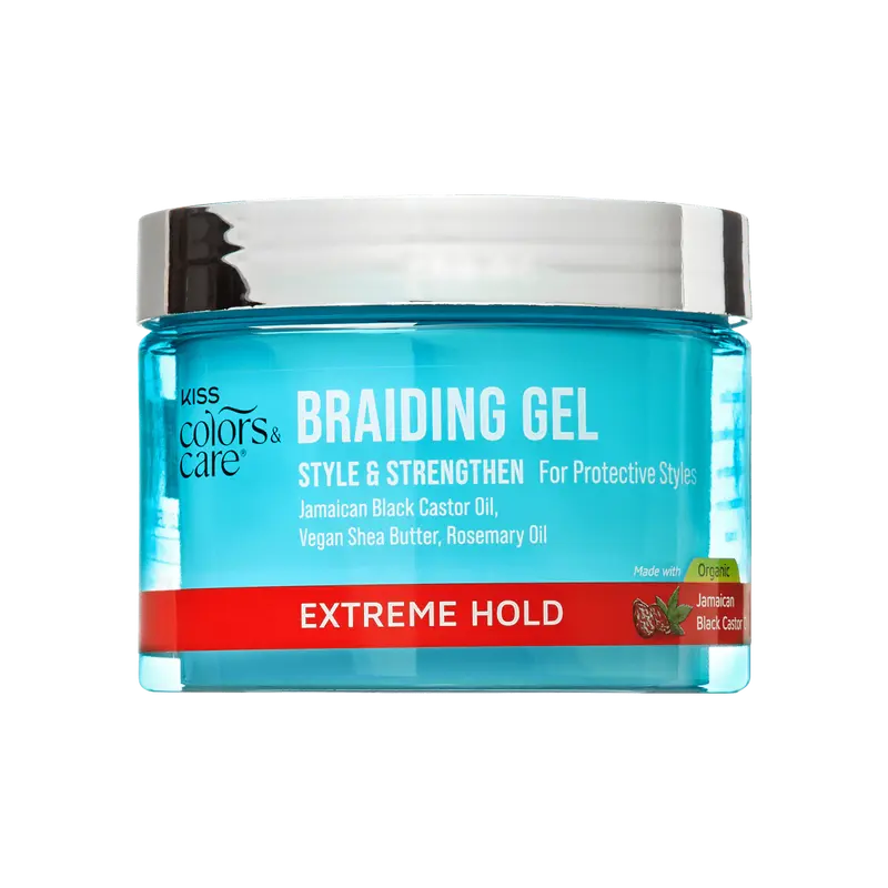 Kiss Colors & Care Braiding Gel, Extreme Hold, 6 oz.