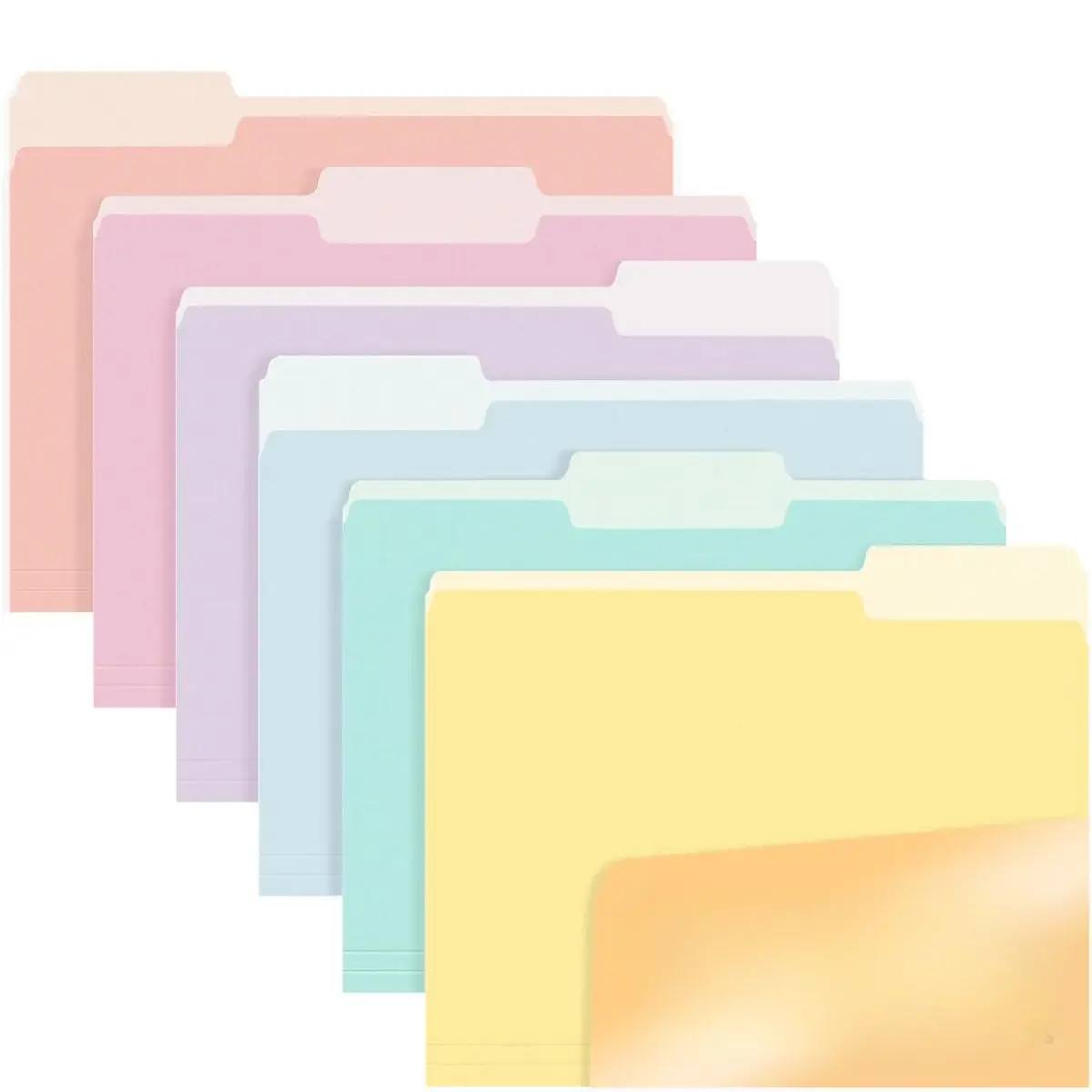 30 Pack Colored File Folders 8.5x11 – Manilla Style Letter Size Folders for Home, Office & School (6 Soft Colors)