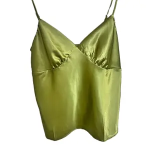 Lime Satin Top