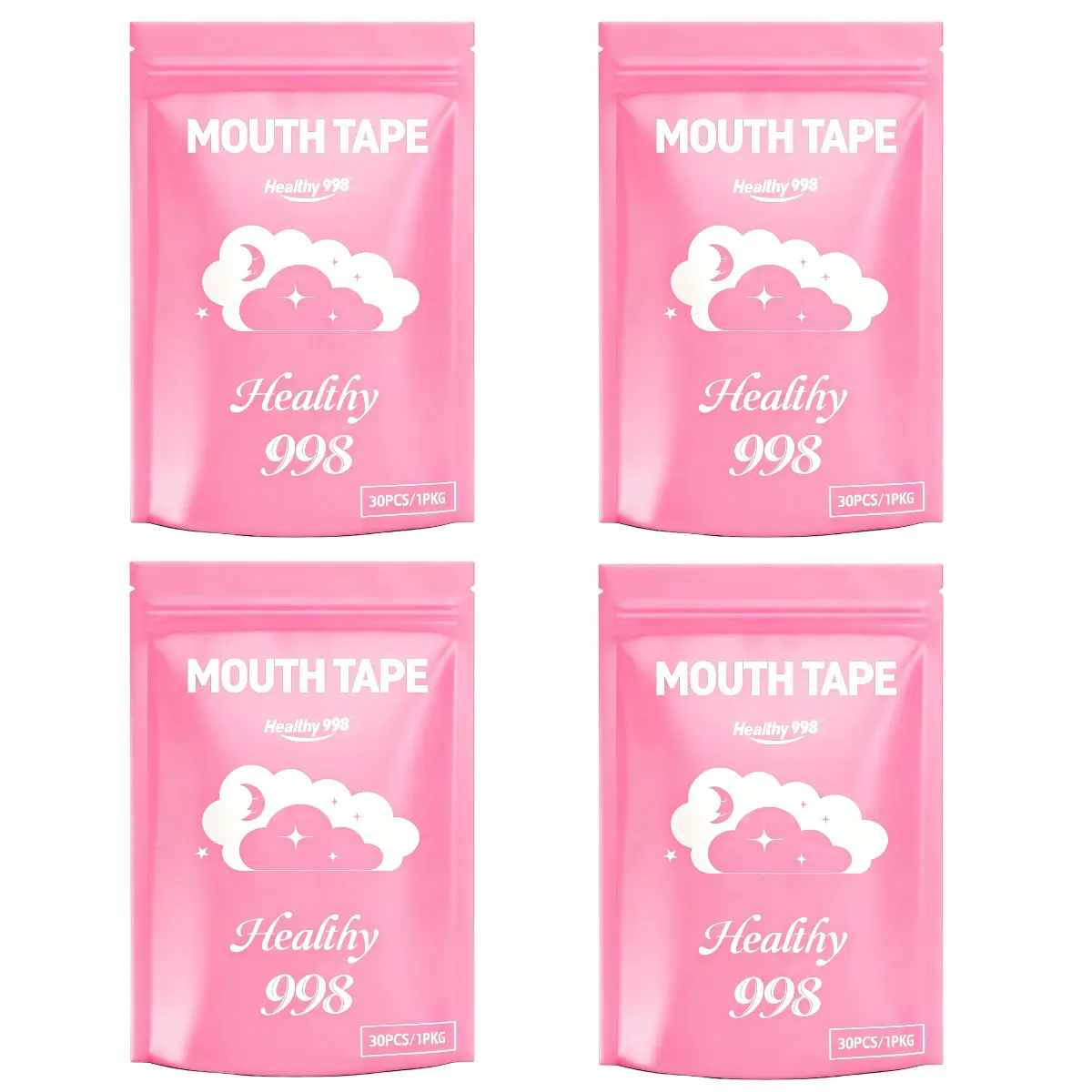 4 times the supply! Mouth Tape Healthy998& Strips Set for Mouth Breathing 120-Day Supply Anti-Slip Comfortable Skin-Friendly Material 1 PKG