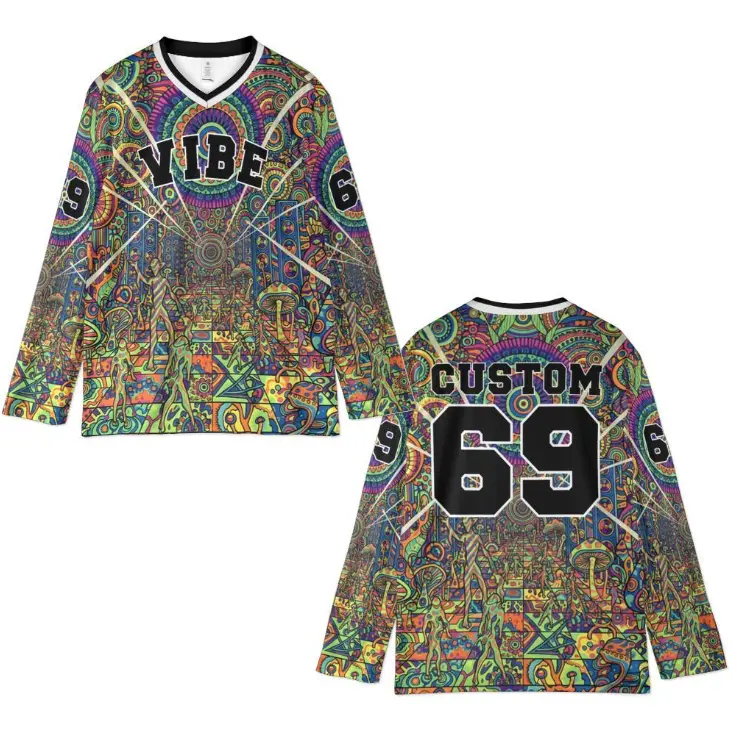 Rave Hockey Jersey, Personalized Name and Number Custom Hockey Jersey