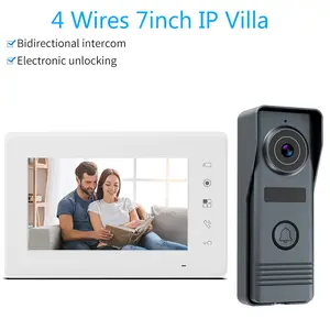 7inch Color Wired Video Intercom System Visual Doorphone Camera Video Doorbell Door Phone Kits for Home IP Villa Apartment