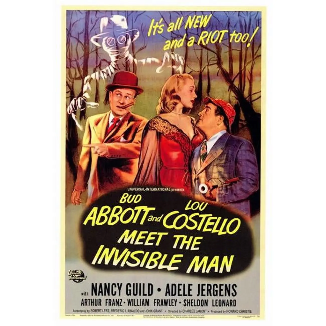 Abbott and Costello Meet the Invisible Man Movie Poster Print (27 x 40)