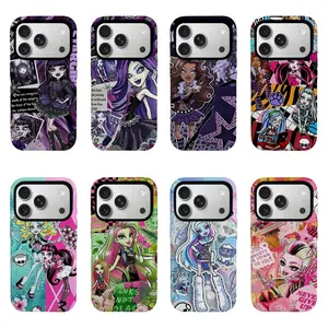 M0nster H1gh Collage Phone Case, Y2K Gothic Aesthetic Protective Cover for iPhone 11/12/13/14/15/16/17 series and Samsung S24-S26 series.Perfect for Her/Him Girly Phone Caseslovely gift