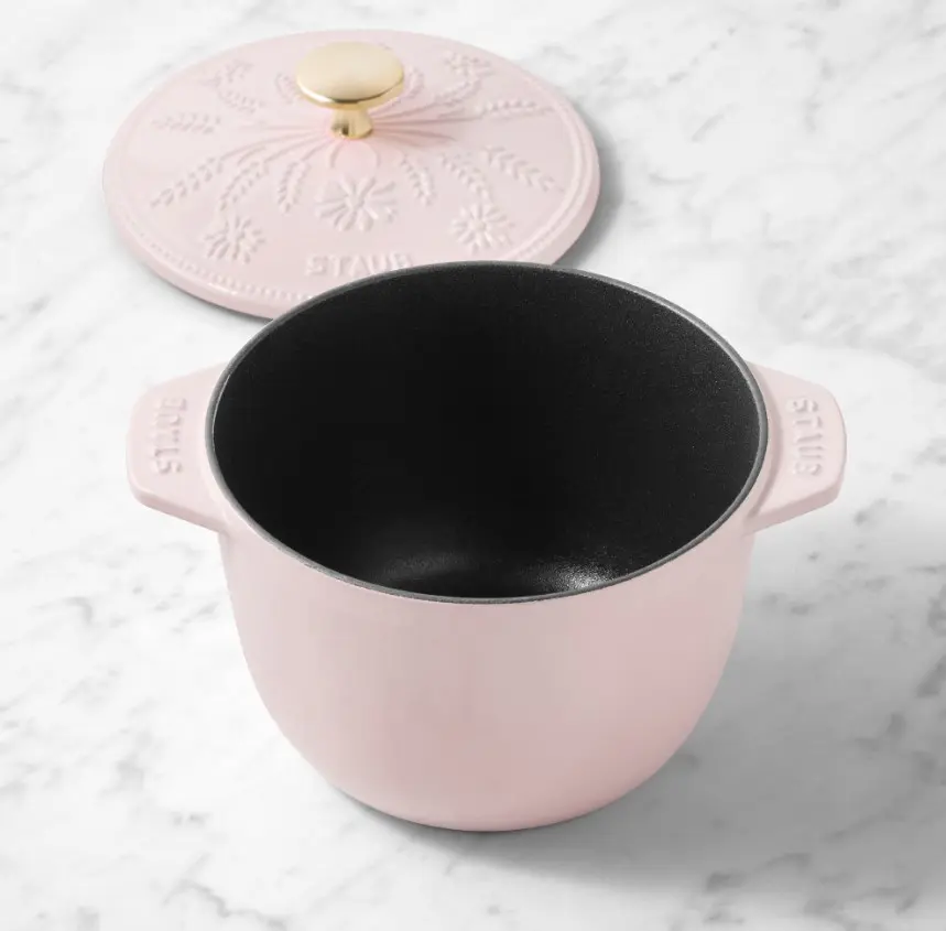 Staub Enameled Cast Iron Floral Petite French Oven, 1.5-Qt.