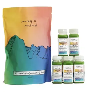 Magic Mind FREE Energy and Focus Drink Shots (5 PACK FREE) - Stress Relieving, No Jitters, Ashwagandha, Vitamin B12, Vitamin C, Matcha Green Tea, Functional Mushrooms Caffeine Free - 2 FL Oz