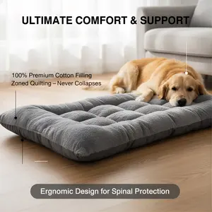 Large Dog Bed with Anti-Slip for Crate Kennel,Deluxe Washable Dog Bed Dog Crate Mat，Sofa Dog Bed, Super Soft pet Bed for Medium, Jumbo, Furniture，Comfy Fluffy Kennel Pad