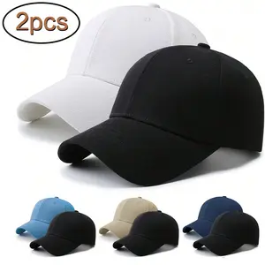 2Pcs Men Women Baseball Cap Street Dance Hip Hop Skateboard Hat Casual Outdoor Sports Sun Protection Travel Decoration