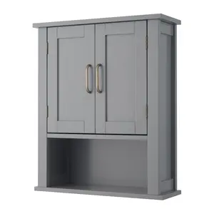 Mercer Mid Century Modern Wooden Wall-Mount Cabinet
