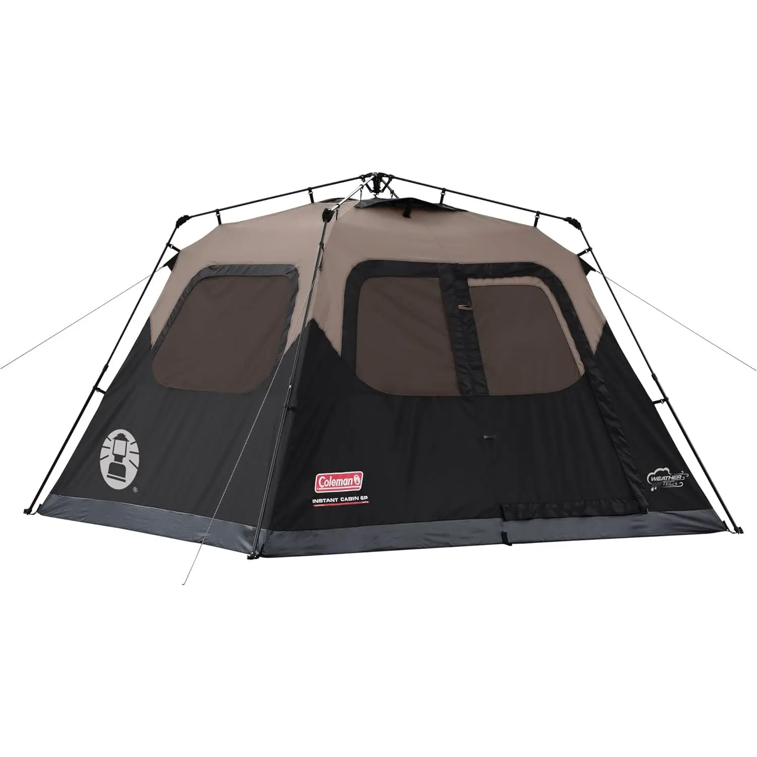 Coleman 4/6/8/10 Person Instant Camping Tent with 1-Minute Setup, Large Family Tent with Pre-Attached Poles, Air Vent, & Carry Bag, Sets Up in About 60 Seconds