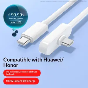 Kaxoe 2M Silicone Elbow Fast Charging Cable Type-C to Type-C For iPhone 15-17 Gaming Car Home Outdoor Hiking