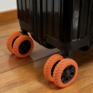 Colorful Silicone Wheel Covers 16pcs, Reduce Noise & Protect Casters for Travel & Office Chairs