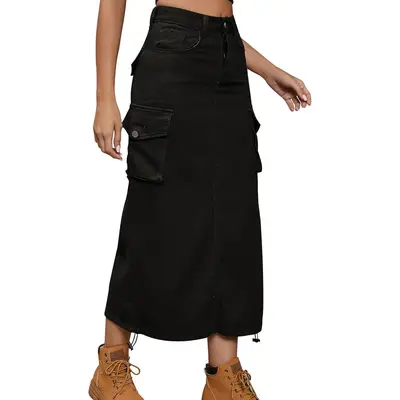 Cargo Skirt Outfit Long Skirts With Pockets Long Cargo Skirt