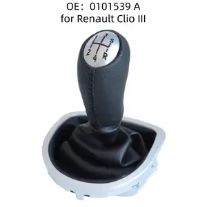 for Renault Clio III leather wrapped stitching shift handball dust cover cover, shift handle, gear head, shift lever ball head