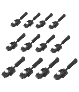 Zipper Repair Kit, 12pcs 3 Different Size Replacement Zipper Quick Install Detachable Pulls Zip Heads, No Sewing Required, for Jackets, Luggage, Bags