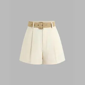 Cider [2 colors, size 2-10] Solid Mini Shorts With Belt