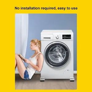 Fridge Stand, Appliance Rollers, Adjustable Washing Machine Stand Multi-Functional Furniture Dolly Roller Movable Refrigerator Moving CartXL073ft 1126-14XL073ft 1126-6