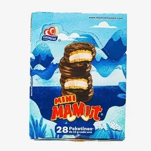 Gamesa Mini Mamut Snack Chocolate Crunchy Cookie with Soft Marshmallow Filling & Rich Chocolate Coating Perfect for Snacking or Sharing