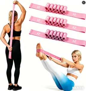 Yoga stretching band - Premium Posture Corrector & Back Opening Tool: Multi-functional Elastic Strap for Body Sculpting, Toned Shoulders & Neck Relief. Professional Flexibility Trainer for Dance, Gymnastics & Daily Routine.