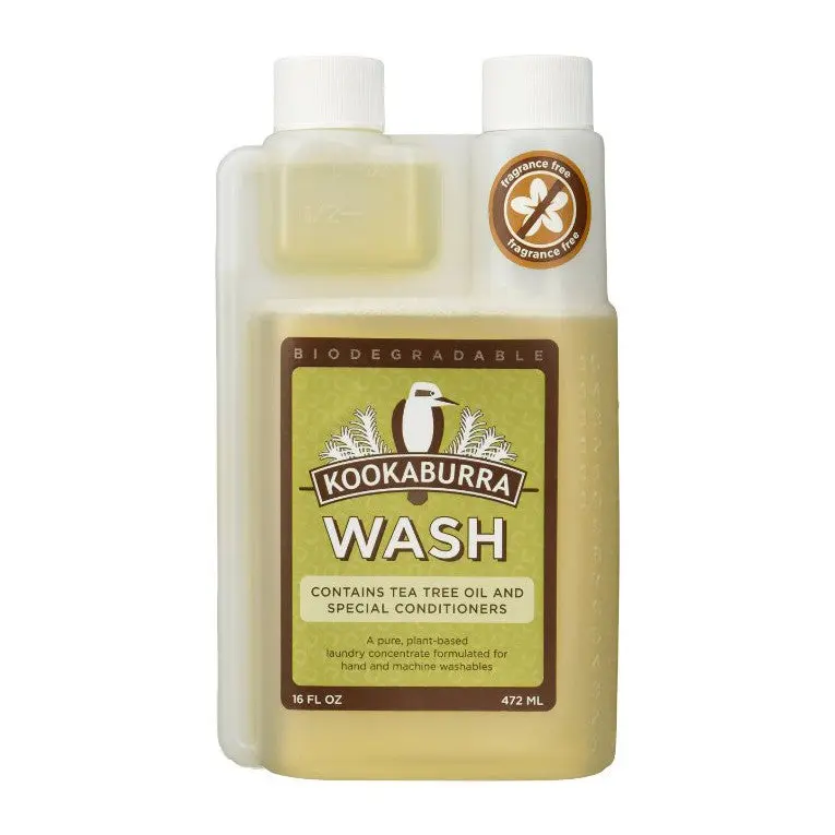 Kookaburra Wool Wash Laundry Cleaner, Non-Scented Plant-Based Concentrate, 16oz Hand/Machine Wash Formula