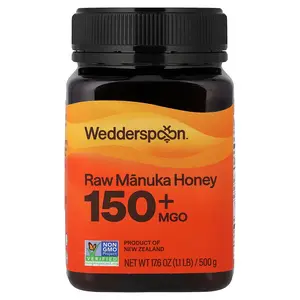 Wedderspoon Raw Manuka Honey, 150+ MGO, 17.6 oz (500 g)