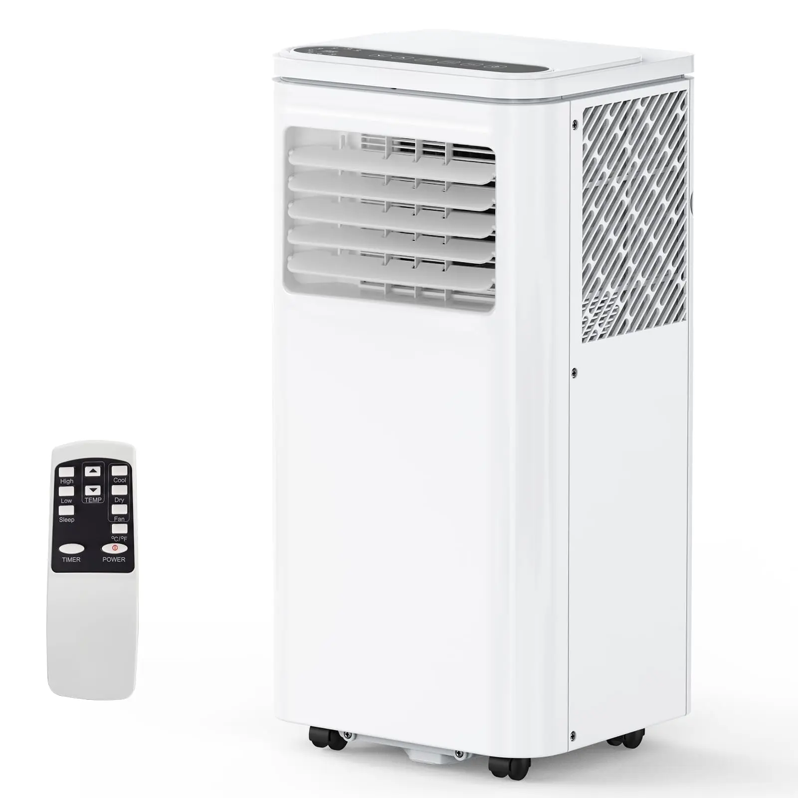 Garvee Portable Air Conditioner 8000 BTU AC Unit - Quiet Indoor Cooling - Energy Efficient Mobile Room AC with Washable Filter & Window Kit -8000BTU, White