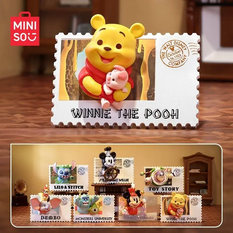 Disney Retro Stamp Blind Box - Cute Collectibles Vintage Figurine Set, Sealed Hobby Single Box, Random Surprise Set with Fridge Stickers, Decorative Gift for Disney Collection Enthusiasts