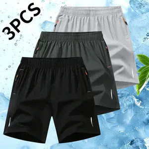 Vv Selection — Men's Quick Dry Athletic Shorts Reflective Stripes Lightweight Breathable Running Gym Workout Shorts for Men, Sports Shorts with Pockets for Fitness Training, Outdoor Activities