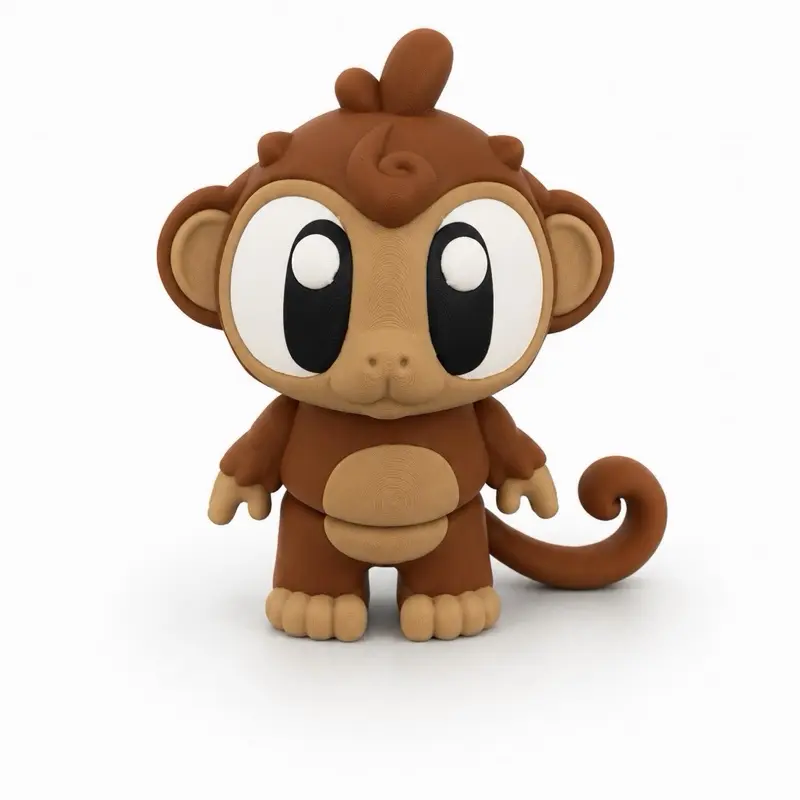 Articulated Monkey – 3D Printed Collectible Figure