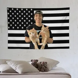 Hamzah and Martin Flag Wall Art Hanging,For Decorate Clubs Concerts Bars University Dormitories Living Rooms Bedrooms Decor Tapestry