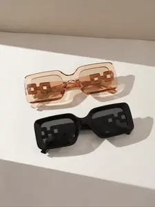 Women's Elegant Retro Rectangular Tortoiseshell Sunglasses, UV Protection Colorful Lenses, Lightweight Durable Design for All Seasons