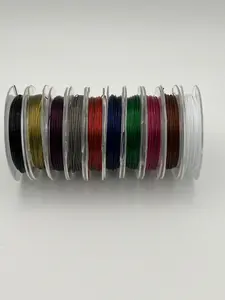 10 Rolls 0.38mm Stainless Steel Tiger Tail Wire 10m/Roll