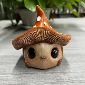 Enchanted Cute Mushroom Elf Resin Figurine, Art Figurine, Decorative Figurines, Home & Garden Decoration, Unique Holiday Gift for Christmas, Valentine’s Day, Thanksgiving