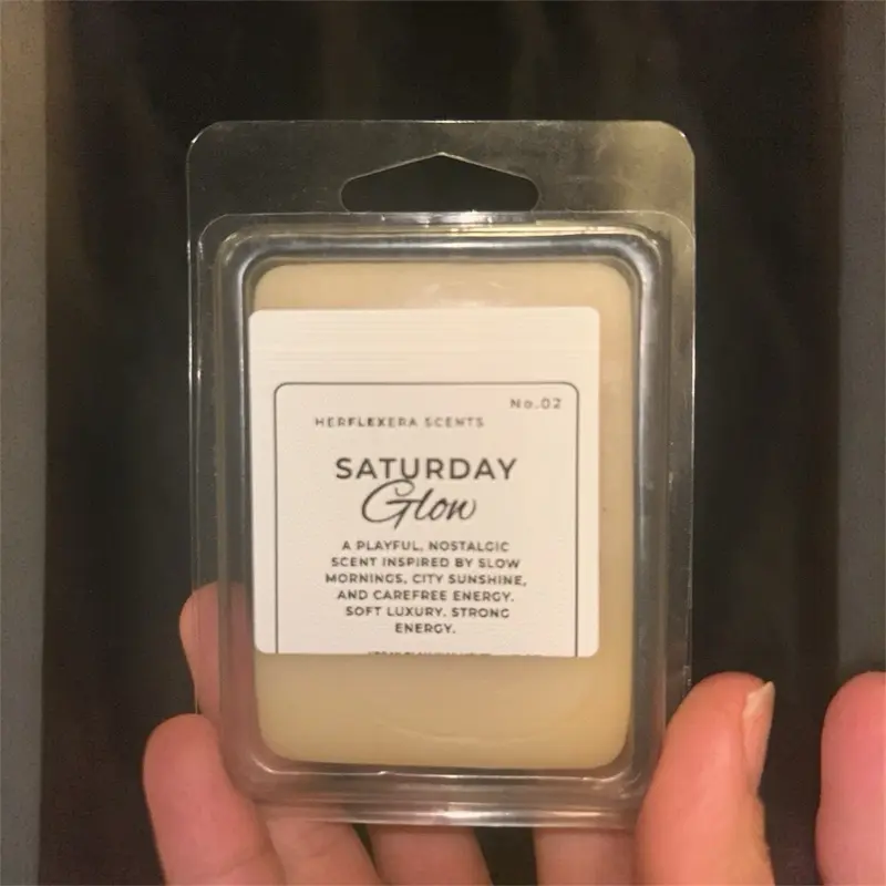Saturday Glow Hand-Poured Wax Melts - Creamy Aroma, Long-Lasting Cozy Scent, Decoration for Living Rooms (Aromatherapy Essential Oil Infused)