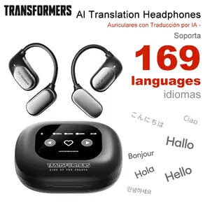 TRANSFORMERS TF-T78 OWS Touch Screen Bluetooth Earphones with Built-in 169-Language Translation, Support Playing Music & Phone Calls, Wireless Open Free Headphones Adaptive Anc Earbuds Tws Earbuds Audio Electronic Headset