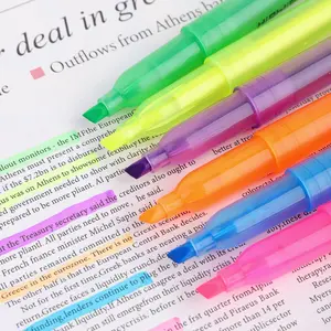6-Pack Fluorescent Markers, 6 Different Colors, Large Capacity Highlighter Pens, Ideal for Students and Professionals, Colorful Note-Taking Tools
