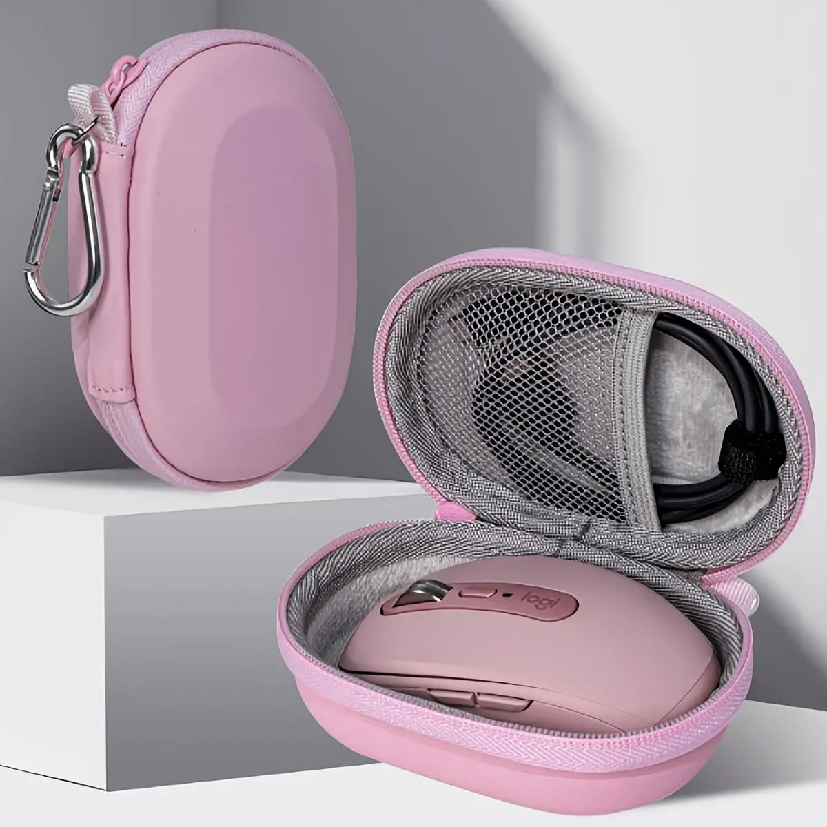 Single-piece Mouse Storage Pouch, Multi-functional Data Cable Organizer, Digital Accessory Storage Bag, Anti-collision Power Bank Plug and Mouse Protective Case, Wireless Mouse Storage Case Protective Cover Portable Pouch