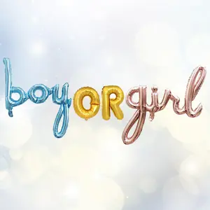 Gender Reveal Balloon Baby Shower Balloons Conjoined Letter Decoración Para Niña Pregnancy Announcements (Reusable)