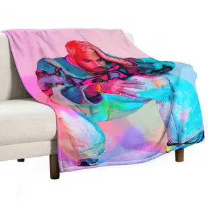 Singer Breezy Themed Print Throw Blanket Warm Funny Lightweight Flannel Blanket Office Bedding Decor for Camping Throw Blanket ,Fnas Gift