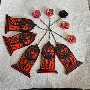 Stained Glass Rose Bookmark