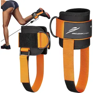 Ankle Strap for  Machine, Padded Ankle Straps for  Machine Kickbacks, Glute Workouts,  Extensions, Curls, Booty  Abductors Exercise, Adjustable Comfort Ankle Cuff for Gym